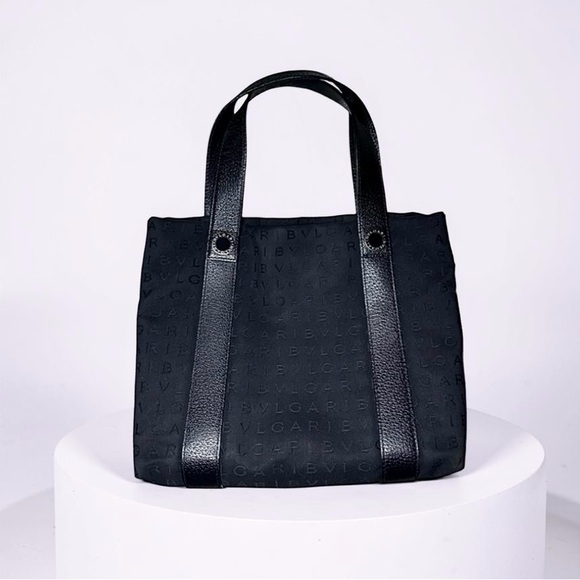 BVLGARI Black Logomania tote - leather straps - red interior - made in Italy - Picture 16 of 16